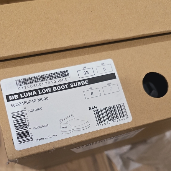 Moon Boot Luna Low Suede Boot Moon Boot Luna Suede Boot Low Cognac Tan - Picture 3 of 13